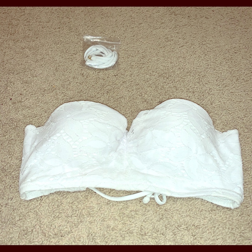 Minimally worn lace up top